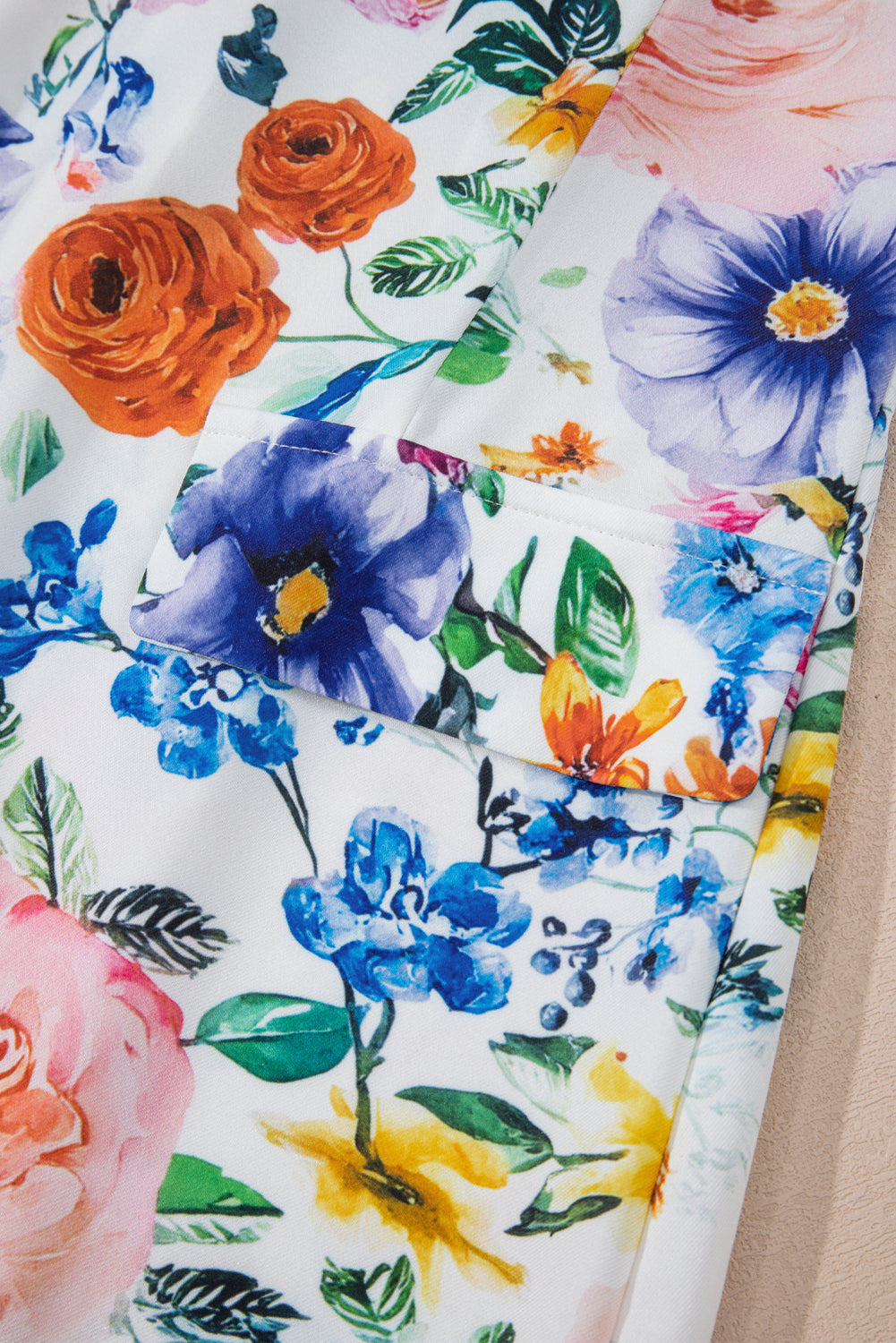 Sky Blue Vibrant Floral Print Cap Sleeve Mini Dress