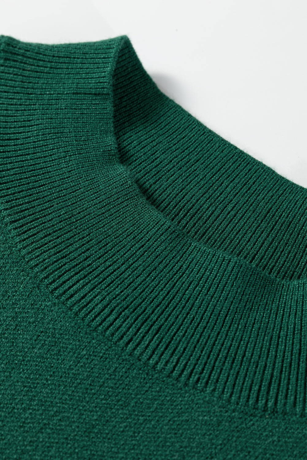 Blackish Green Pearl Embellished Bow Pattern Loose Sweater