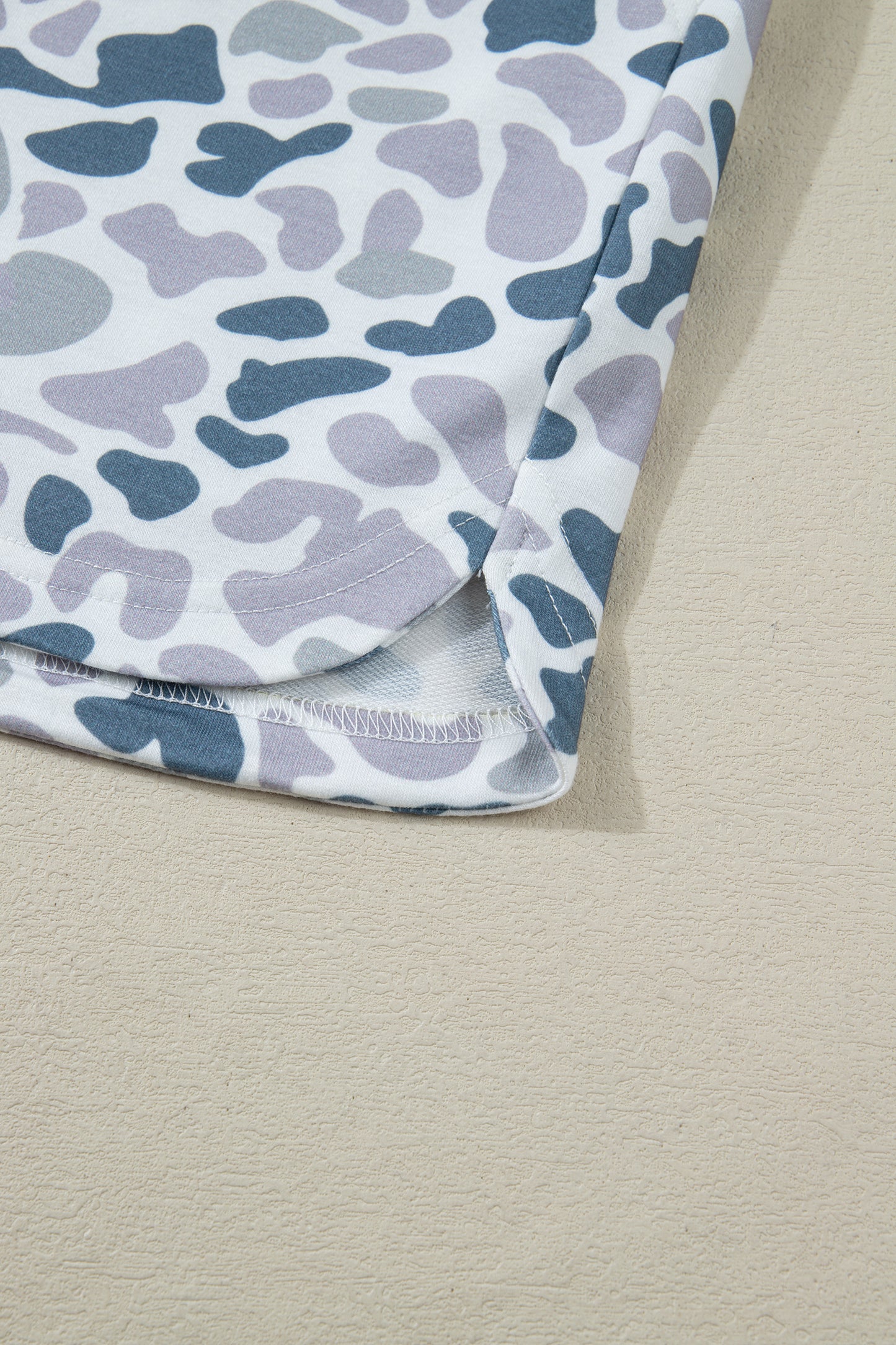 Multicolour Abstract Patterned Polo Collar T Shirt and Shorts Set